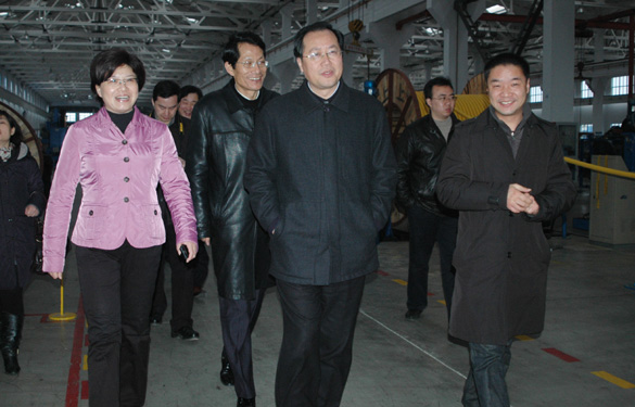江蘇省發(fā)展和改革委員會主任齐犀、黨組書記毛偉明來上上集團(tuán)視察